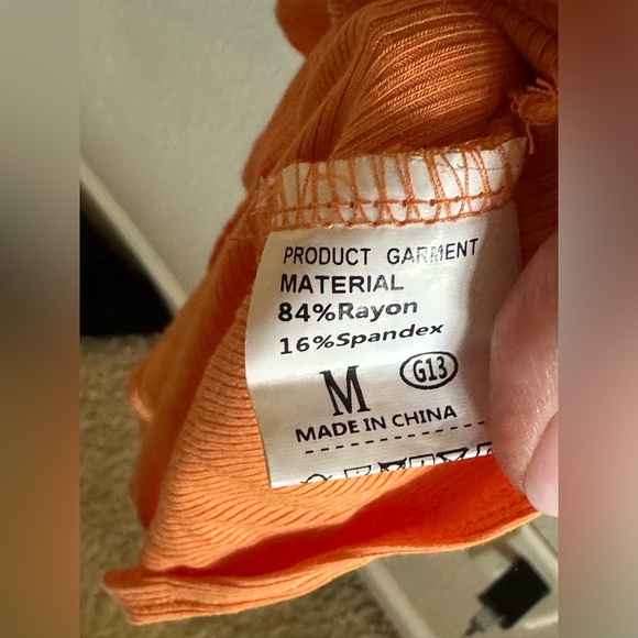 A9 - 471 midi orange and pink bodycon cutout dress for women size medium - Picture 7 of 10